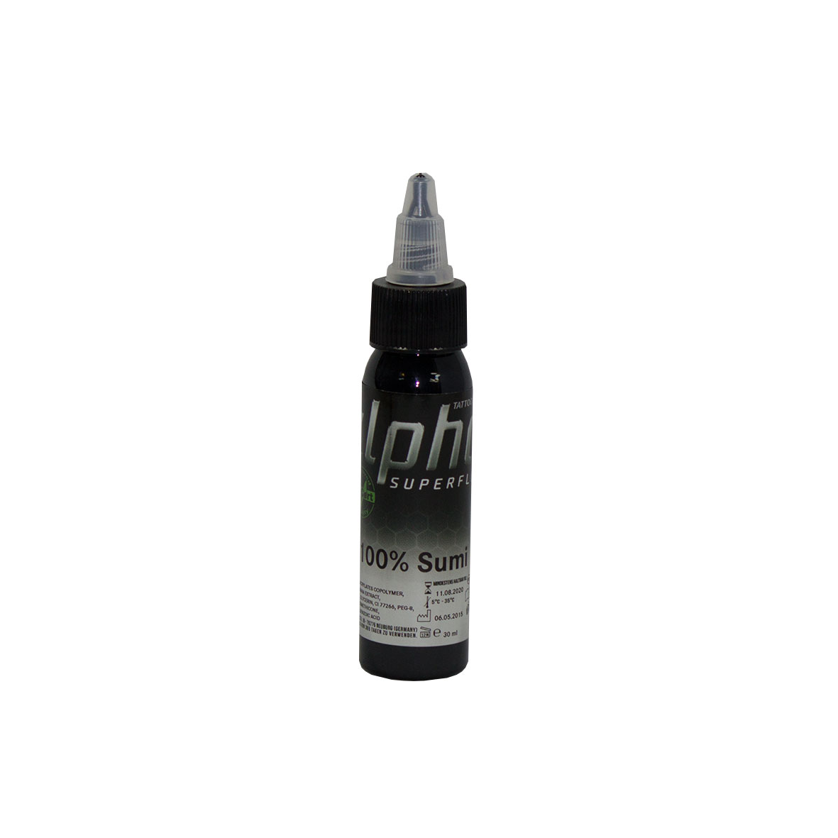 alpha SUPERFLUID 100% Sumi, 30 ml Tätowierfarbe